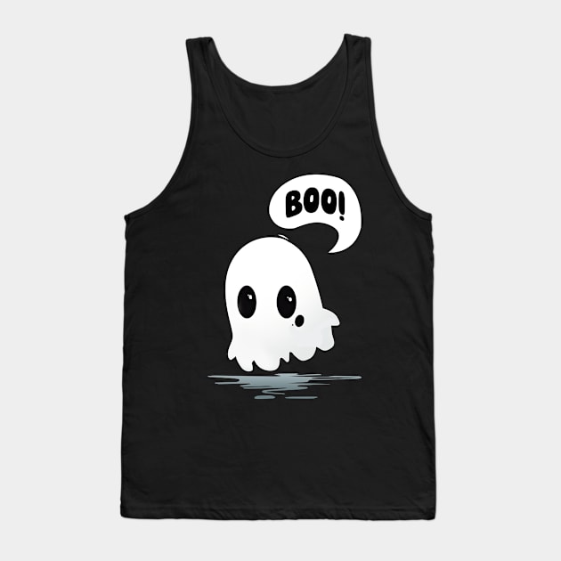 Cute Ghost Tank Top by Wrap Shop